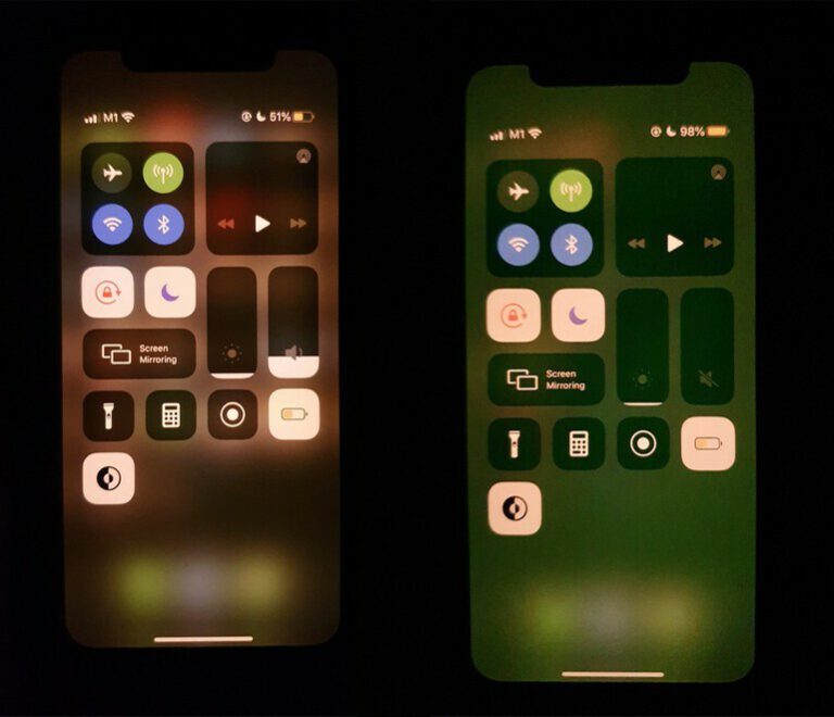 màn hình iPhone bị xanh lá cây